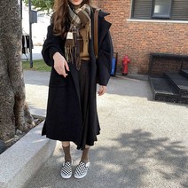 카키 트렌치코트 봄 헵번 스타일 키 작은 하프 기장 겨울 여자외투 네파레인코트 여성롱코트 여성조끼