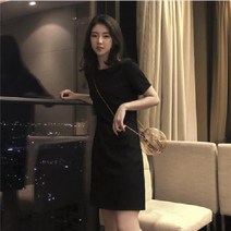 루즈핏원피스 여름 와이드 스트레이트핏 일자 작은 키 슬림핏 소흑 머메이드한 프랑스 보이핏 볼륨 여성 2762186679