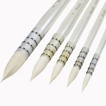 과슈 물감 젤리과슈 고품질 1pc 염소 머리 나무 손잡이 수채화 아트 아티스트 브러시, 사이즈6