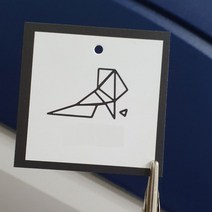 정사각형 타공포함 의류 제품 악세서리 택 형택 주문제작 디자인비무료, 단면, 비코팅