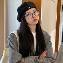 루체르 여성 봄 가을 베레모 화가모자 어려보이는 빵모자 여성 면 모자