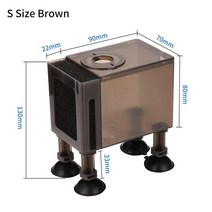 견고한 물고기 탱크 물 펌프 보호 상자 증가 높이 필터 아크릴 모래 방지 수족관에 대한 충격 흡수, 01 S-B_01 ONE SIZE