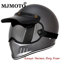 자전거 고글 헬멧 싸이클헬멧 WooBong 풀페이스 헬멧 렌즈 레트로 바이크 오토바이 고글 EX-ZERO Simpson, 01 Silver