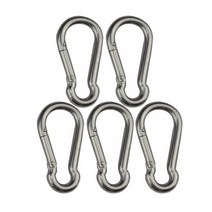 스텐난간대 스테인레스 스틸 카라비너 ​​스냅 후크 해양 등급 길이 타원형 링크, 5개, 8x80mm