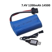 전동건배터리 전기 장난감에 대 한 2S 7.4 V 1200mah 14500 리튬 이온 배터리 물 총알 총 예비 부품 RC 장난감 자동차 탱크 로봇에, 06 YELLOW