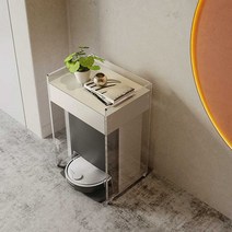 청소기 수납장 인테리어 아크릴 로봇청소기수납함, 06 )더블 드로우 그레이