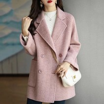 여성 헤링본 모직 정장 재킷 자켓 루즈핏 겨울 모직코트 자켓 빅사이즈