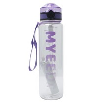 MYEEDA 정수 포트 수통 1리터 트라이탄 워터 병 정수 병 세련된 휴대용 정수기 1000ml 필터 인병 수돗물 정수기(필터 레벨:강의 물을 정화할 수 있다) 씻기 쉬운 경량 플라스틱 스포츠 투명 정수 수통 대용량. 보라색)