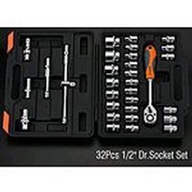 산업용품 공구 핸들 연결대 소켓 렌치 세트 32Pcs, 단품