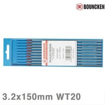NPH581196본켄 SUS STEEL용접 텅스텐봉 (통(10EA)) 3.2x150mm 적색 WT20