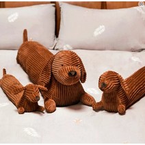마리아즈시크릿 바디필로우 인형 롱쿠션 닥스훈트 쿠션 베개, 브라운