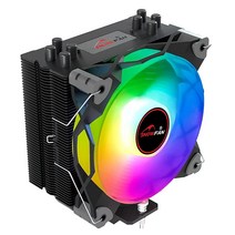 S나우푸드fan ZQ-02 AM4 ARGB CPU 쿨러 TDP 180W 4 히트 파이프 CPU 에어 쿨러 아노다이징 프로세스 블랙 120mm 4PIN PWM + 5V 3핀 ARGB