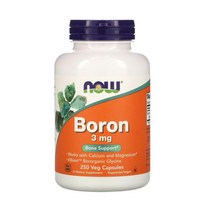 Now Foods Boron 나우푸드 브론 붕소 3mg 250 캡슐, 1개, 기본