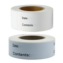2Roll 125Sheets 냉장고 냉장고 식품 저장 라벨 스티커 DIY 머그컵, 7.7cm, 화이트, 종이