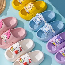 Guangsen-산리오 시나모롤 마이멜로디 품품푸린 쿠로미 슬리퍼 EVA슬리퍼 키즈 욕실화 미끄럼방지