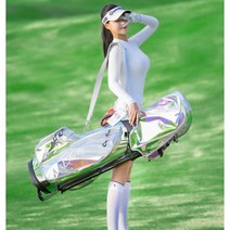 PGM 화려한 홀로그램 레인보우 여성 경량 캐디백 골프가방+휴대용먼지제거기, 레인보우캐디백