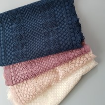 dklace 스판레이스 DK-6-73312 폭 23cm 자가드 / 270cm (3yd) 단위 판매, L/Purple