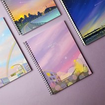 아이비스 아이비스 연습장 (오늘하루) 그림 무지 필기 노트, 무지개