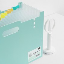 A4 아코디언 파일 악보 서류 케이스 포트폴리오 보관 파우치, 민트
