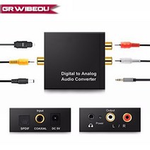 3.5MM RCA 디지털-아날로그 오디오 컨버터 앰프 디코더 광섬유 토스링크 동축 USB DAC 앰프 Spdif 스테레오, 단일옵션