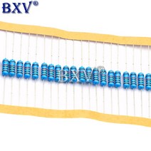 저항기 가변저항 전자 필름20PCS 1W 금속 필름 저항 1 BXV 1R 1M 2R 47R 330R 1K 4.7K 22K 2 옴, 08 5.1R