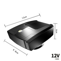 360 조정 12/24V 2 in 1 자동차 히터 휴대용 앞 유리 Defogger 냉각 팬, 01 12V Black