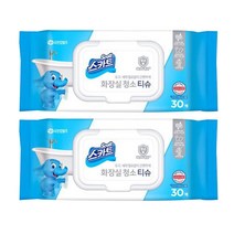 스카트 화장실 청소용 티슈 캡형 30매 X 2팩