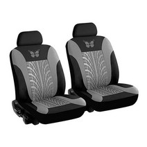 지프 카시트 커버인기 판매 풀 세트 나비 3D 타이어 프린트 자동차 시트 커버 인테리어 액세서리 보호대, 01 4pcs Gray