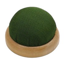 핀 쿠션 재봉 핀봉 바늘 꽂이 나무 기본 핀쿠션 홀더 퀼트, Green2