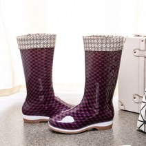 여성 레인부츠 장화 하이 부츠 겨울 따뜻한 방수 신발 비 양말 부츠와 새로운 키가 큰