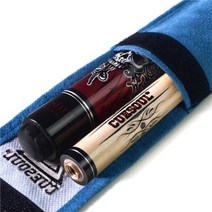 [해외]CUESOUL ROCKIN I 메이플 풀 큐 스틱 세트 블루 캐리 큐백 포함 - 57 21oz 당구 큐 큐대, 13mm, 빨간색