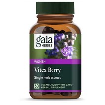 Gaia Herbs Vitex Berry Vegan Liquid Caps 60 Ct 가이아 허브 바이텍스 베리 체스트 트리 순비기 나무 열매 비건 리퀴드 파이토 캡슐 60정, 이미지참조, 1