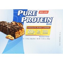 퓨어프로틴 바 초콜릿 피넛 카라멜, 50g, 6개입