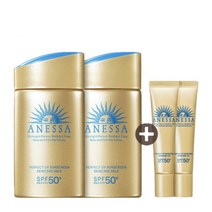 아넷사 정품 퍼펙트 선스크린 스킨케어 밀크 60ml 2개 + 젤N 15g Q515907