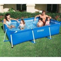 공기주입방식이아닌 철제프레임연결방식 가족풀장 초대형풀장 가로220cm 세로150cm 높이60cm 1700리터대용량 물빠짐배수구 물놀이 가족수영장, 1개