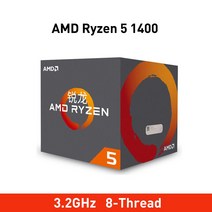 [해외]amd ryzen 5 1400 r5 1400 3.2 ghz 쿼드 코어 8 cpu 프로세서, One Size, One Color