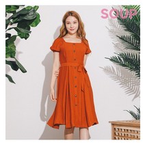 숲 SOUP 스퀘어넥 퍼프 플레어원피스(SV6OP0E)