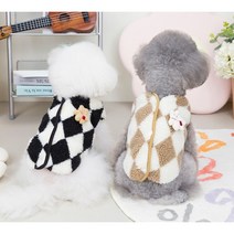 강아지 옷 가디건 조끼 후리스 프렌치불독옷 떡볶이코트 실내복 겨울, 블랙