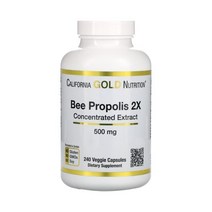 캘리포니아골드뉴트리션 CGN 비 프로폴리스 추출물 bee propolis 2x 500mg 240정 베지캡슐, 1개