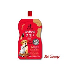 닥터할리 펫 밀크 홍삼 저지방 반려견 강아지 우유 10개 강아지간식/강아지우유