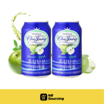 톡톡튀는 초정리 광천수 초정탄산 그린애플 350ml x 24캔, 그린애플 탄산수 350ml x 24캔