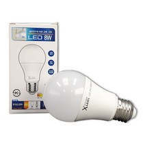 대진 LED 벌브 8w 주광색 삼파장 램프, 1개