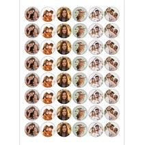 디자인요나 포토 사진 자유형 고광택포토용지 30mm_48개 주문제작 소량 데코 스티커