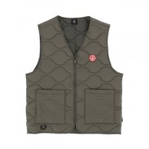 VOLCOM Warm Winter 퀼티드 베스트 카키