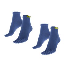 dasama 쿨맥스 라이너 미니 발가락 양말 2켤레 세트, 다크블루