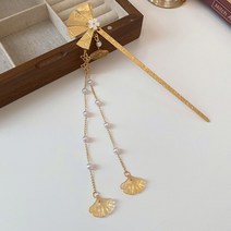 중단발 헤어 집게핀 하는법 앞 머리 반 긴 U자비녀 Fans Shaped Hairpins