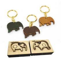 DIY 가죽 공예 코끼리 걸이식 장식 다이 커팅 칼 금속 주형 중공 펀치 도구, 01 wood mold