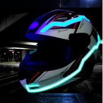 오토바이 헬멧 발광 네온 방수 스티커 안전, 그린