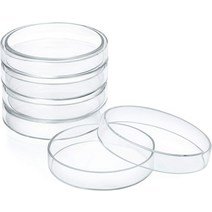 Huanyu 과학 생물 실험 도구 투명 붕규산 내열 유리 샬레 페트리디쉬 75mm 5개입, 75mm개