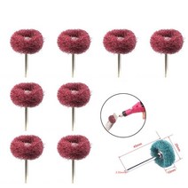 아이스오거 아이스드릴 오거드릴미니 드릴 연마 브러시 2.35mm 생크 나일론 버핑 휠 Dremel 로타리 핸드 툴, 02 red_02 10pcs